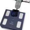 OMRON BF511 Slimme Weegschaal Met Lichaamsanalyze En Vetpercentage 8 Sensoren Voor Beide Handen En Voeten Voor Volledige Bio-Elektrische Impedantie Analyze (BIA) - Smart Personenweegschaal Digitaal - Smart Scale - Klinisch Gevalideerd – Blauw