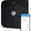 Qumax Slimme Weegschaal Met Lichaamsanalyse - Personenweegschaal Nederlandse App – Digitale Weegschaal Met 11 Meetfuncties – Anti-slip - Zwart -Winkel Voor Thuisgezondheidsmeetapparatuur 1057x1200