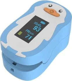 UltraMed Professionele Saturatiemeter Voor Kinderen - Waarschuwingsfunctie - Vinger Zuurstofmeter - Inclusief Batterijen (blauw)
