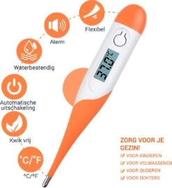 Thermometer Lichaam - Koorts - Koortsthermometer Voor Volwassenen - Oranje - Incl. Opbergcase En Handleiding! -Winkel Voor Thuisgezondheidsmeetapparatuur 1100x1200 3