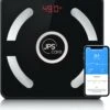 JPS Care® Personenweegschaal - Smart Weegschaal - Met 12 Lichaamsanalyse & Vetpercentage Metingen - Digitaal - Bluetooth Met App - Oplaadbaar Met 6 Maanden Batterij - Zwart -Winkel Voor Thuisgezondheidsmeetapparatuur 1114x1200