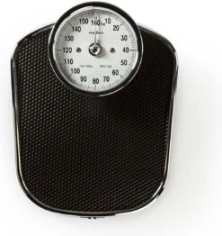 Nedis Personenweegschaal | Analoog | Zwart | Rubber | Antislip Weegplateau | Maximaal Weegvermogen: 160 Kg -Winkel Voor Thuisgezondheidsmeetapparatuur 1130x1200