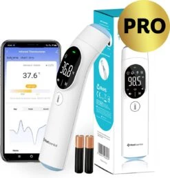 MostEssential Premium Koortsthermometer - Infrarood Thermometer - Thermometer Voorhoofd - Oorthermometer - Contactloos - Koortsthermometer Voor Volwassenen, Kinderen En Baby's - 20F