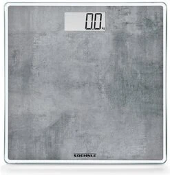 Soehnle Personenweegschaal Digitaal Style Sense Compact 300 - Betonlook - Tot 180 Kg - Incl. Batterijen