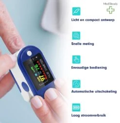 Medi Steady® Saturatiemeter - Blauw - Oximeter - Zuurstofmeter - Saturatiemeter Zuurstofmeter Vinger - Zuurstofmeter Met Hartslagmeter - Saturatiemeter Met Hartslagmeter - Saturatiemeter Best Getest - Saturatie - Saturatiemeters -Inclusief Batterijen -Winkel Voor Thuisgezondheidsmeetapparatuur 1173x1200 6
