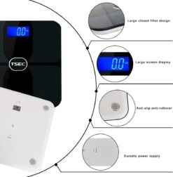 Naisidier - Smart Bluetooth Weegschaal (IOS, Android) - Personenweegschaal - Digitaal Bluetooth Weegschaal - Verlicht LCD Scherm - Zwart 10 Naisidier - Smart Bluetooth Weegschaal (IOS, Android) - Personenweegschaal - Digitaal Bluetooth Weegschaal - Verlicht LCD Scherm - Zwart -Winkel Voor Thuisgezondheidsmeetapparatuur 1174x1200 2