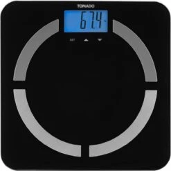 Tomado TBS0401B - Personenweegschaal - Lichaamsanalyse - Geheugen Tot 10 Personen - Weegt Tot 180 KG - Zwart -Winkel Voor Thuisgezondheidsmeetapparatuur 1195x1200 2