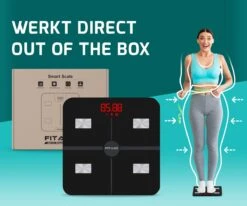 FITAGE WiFi Personenweegschaal - Weegschaal Met 17x Lichaamsanalyse - Vetpercentagemeter - FITAGE App -Winkel Voor Thuisgezondheidsmeetapparatuur 1200x1000 1