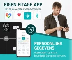 FITAGE LCD Personenweegschaal - Weegschaal Met 17x Lichaamsanalyse - Vetpercentagemeter - FITAGE App -Winkel Voor Thuisgezondheidsmeetapparatuur 1200x1000 17