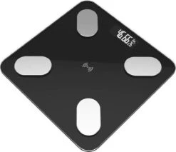 Slimme Personen Weegschaal - Digitale Personenweegschaal -Slimme Weegschaal Met Lichaamsanalyse - Bluetooth Personenweegschaal - APP - Vetpercentage - Spier Massa - Vocht Gehalte - BMI - Zwart -Winkel Voor Thuisgezondheidsmeetapparatuur 1200x1036