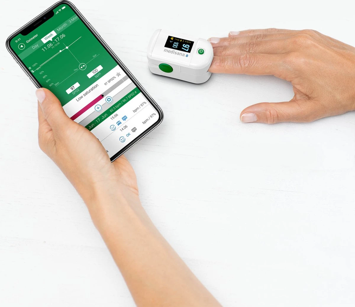 Medisana PM 100 Connect Saturatiemeter 8 Medisana PM 100 Connect Saturatiemeter - Afbeelding 6