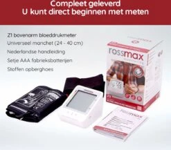 Rossmax Z1 - Bloeddrukmeter Bovenarm Hartstichting - Klinisch Gevalideerd - Hartslagmeter - Onregelmatige Hartslag - Geheugen 90 Metingen - Gemiddelde 3 Metingen - Bewegingsdetectie - Incl. Opbergzak En Batterijen - Manchet 22 - 40 Cm -Winkel Voor Thuisgezondheidsmeetapparatuur 1200x1053 1
