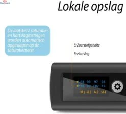 Meditrack Professionele Saturatiemeter Met APP En Hartslagmeter - Incl. Batterijen - Best Getest - Pulse Oximeter – Zuurstofmeter Vinger -Winkel Voor Thuisgezondheidsmeetapparatuur 1200x1082