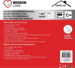 Benson Hofftech - Digitale Personenweegschaal - Wit - Max 180 KG 9 Benson Hofftech - Digitale Personenweegschaal - Wit - Max 180 KG -Winkel Voor Thuisgezondheidsmeetapparatuur 1200x1090
