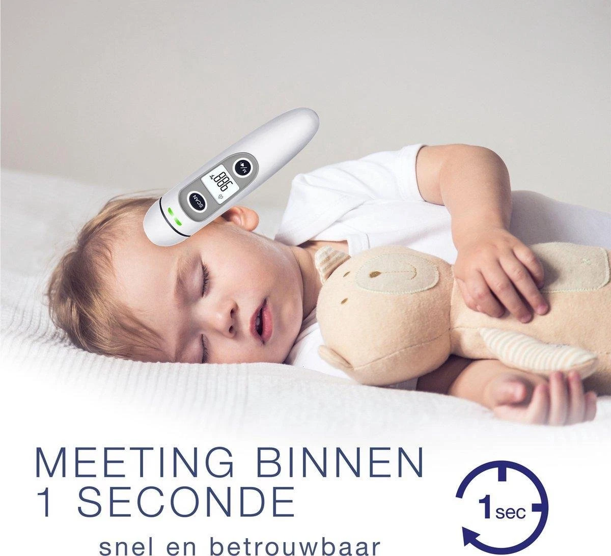 G Master Professionele Digitale Infrarood Oor- / Voorhoofd Thermometer Incl. Batterijen, Nederlandse Handleiding En 20 X Beschermkapjes 9 G Master Professionele Digitale Infrarood Oor- / Voorhoofd Thermometer Incl. Batterijen, Nederlandse Handleiding En 20 X Beschermkapjes - Afbeelding 7