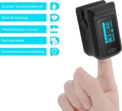 Ecomtrends® Bloeddrukmeter - Saturatiemeter - Zuurstofmeter Met Draagkoort - Zwart -Winkel Voor Thuisgezondheidsmeetapparatuur 1200x1100 2
