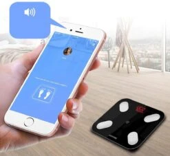 Slimme Personen Weegschaal - Digitale Personenweegschaal -Slimme Weegschaal Met Lichaamsanalyse - Bluetooth Personenweegschaal - APP - Vetpercentage - Spier Massa - Vocht Gehalte - BMI - Zwart -Winkel Voor Thuisgezondheidsmeetapparatuur 1200x1103 1