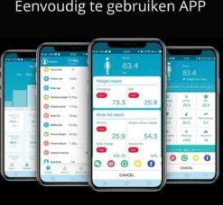 Slimme Personen Weegschaal - Digitale Personenweegschaal -Slimme Weegschaal Met Lichaamsanalyse - Bluetooth Personenweegschaal - APP - Vetpercentage - Spier Massa - Vocht Gehalte - BMI - Zwart -Winkel Voor Thuisgezondheidsmeetapparatuur 1200x1108