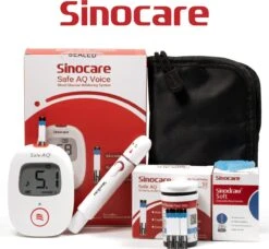 Sinocare Safe AQ Smart - Professionele Glucosemeter - Mmol/L - Inclusief 50 Teststrips & 50 Naalden