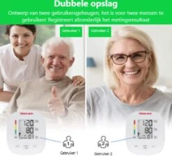 Professionele Bloeddrukmeter Bovenarm - Blood Pressure Monitor - Klinisch Gevalideerd - 22 Tot 42 Cm Manchet -Winkel Voor Thuisgezondheidsmeetapparatuur 1200x1109