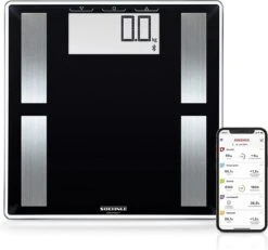 Leifheit Soehnle Analyse Connect-personenweegschale Shape Sense Connect 50 Met Bluetooth® - 8 Personene - Zwart - Tot 180 Kg - Incl. Batterijen -Winkel Voor Thuisgezondheidsmeetapparatuur 1200x1120