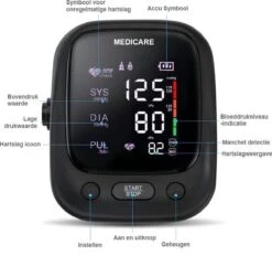 Medicare Bloeddrukmeter Bovenarm Met Spraakfunctie - Groot LED Scherm - Draagband - Zwart 12 Medicare Bloeddrukmeter Bovenarm Met Spraakfunctie - Groot LED Scherm - Draagband - Zwart -Winkel Voor Thuisgezondheidsmeetapparatuur 1200x1123 3