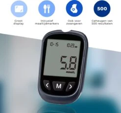Exactive Vital Glucosemeter Startpakket – Bloedsuikermeter – Diabetes Meter – Glucose Monitor – Glucosemeter - Donkerblauw -Winkel Voor Thuisgezondheidsmeetapparatuur 1200x1123 6