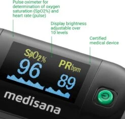 Medisana PM 100 Black Saturatiemeter -Winkel Voor Thuisgezondheidsmeetapparatuur 1200x1142 2