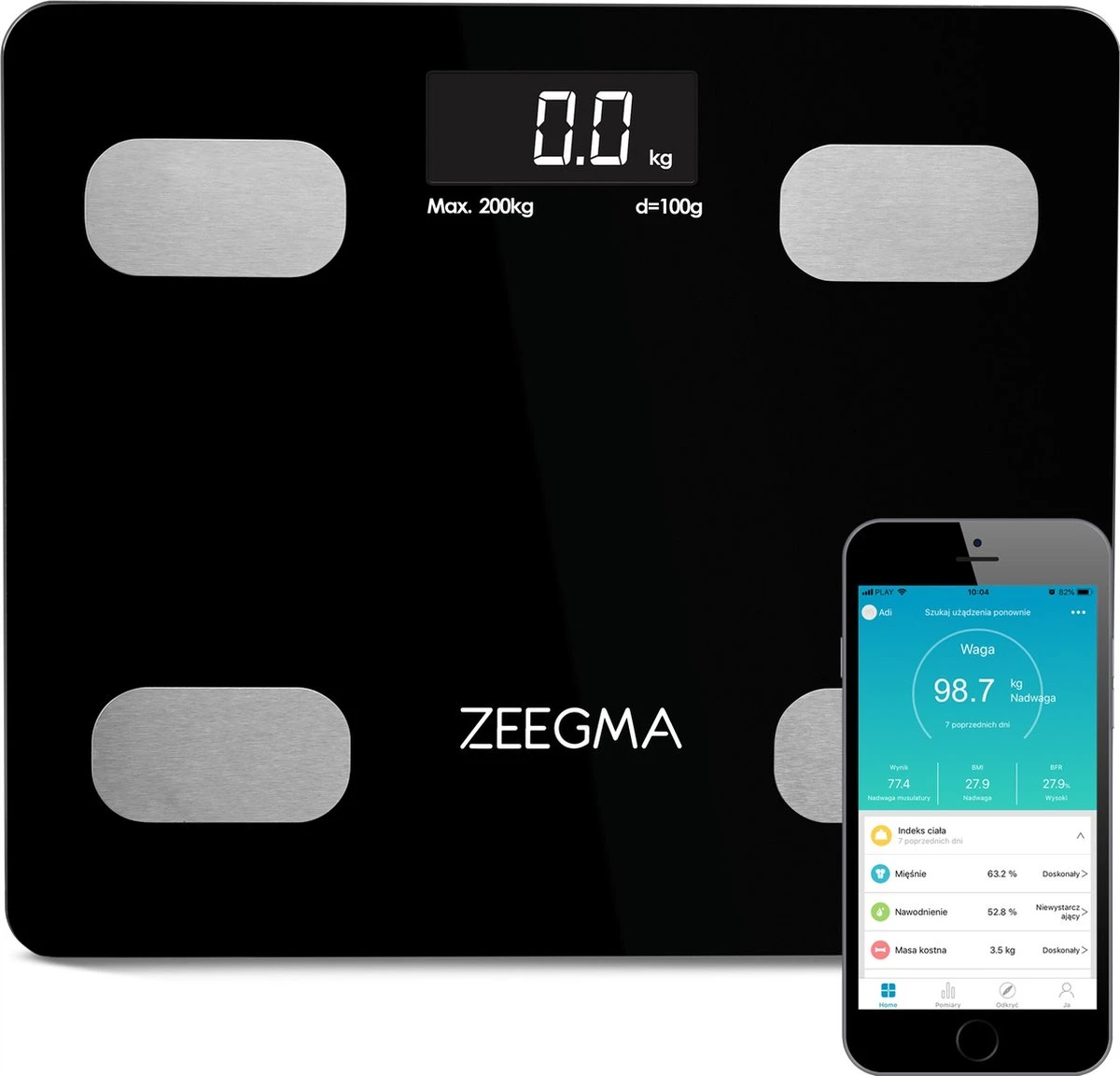 Zeegma Gewit - SMART Personenweegschaal - 15 Parameters - 200kg - LCD - APP 15 Zeegma Gewit - SMART Personenweegschaal - 15 Parameters - 200kg - LCD - APP - Afbeelding 13