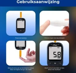 Exactive Vital Glucosemeter Startpakket – Bloedsuikermeter – Diabetes Meter – Glucose Monitor – Glucosemeter - Donkerblauw -Winkel Voor Thuisgezondheidsmeetapparatuur 1200x1159 5