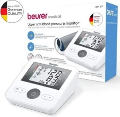 Beurer BM 27 Bovenarm Bloeddrukmeter - Hartritmestoornis Herkenning - WHO Risico Indicatie - Wit -Winkel Voor Thuisgezondheidsmeetapparatuur 1200x1169