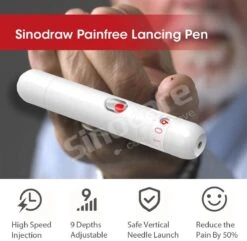 Sinocare Safe AQ Smart - Glucosemeter Kit – Bloedsuiker Tester – Inclusief 100 Test Strips En 100 Lancetten -Winkel Voor Thuisgezondheidsmeetapparatuur 1200x1173 1