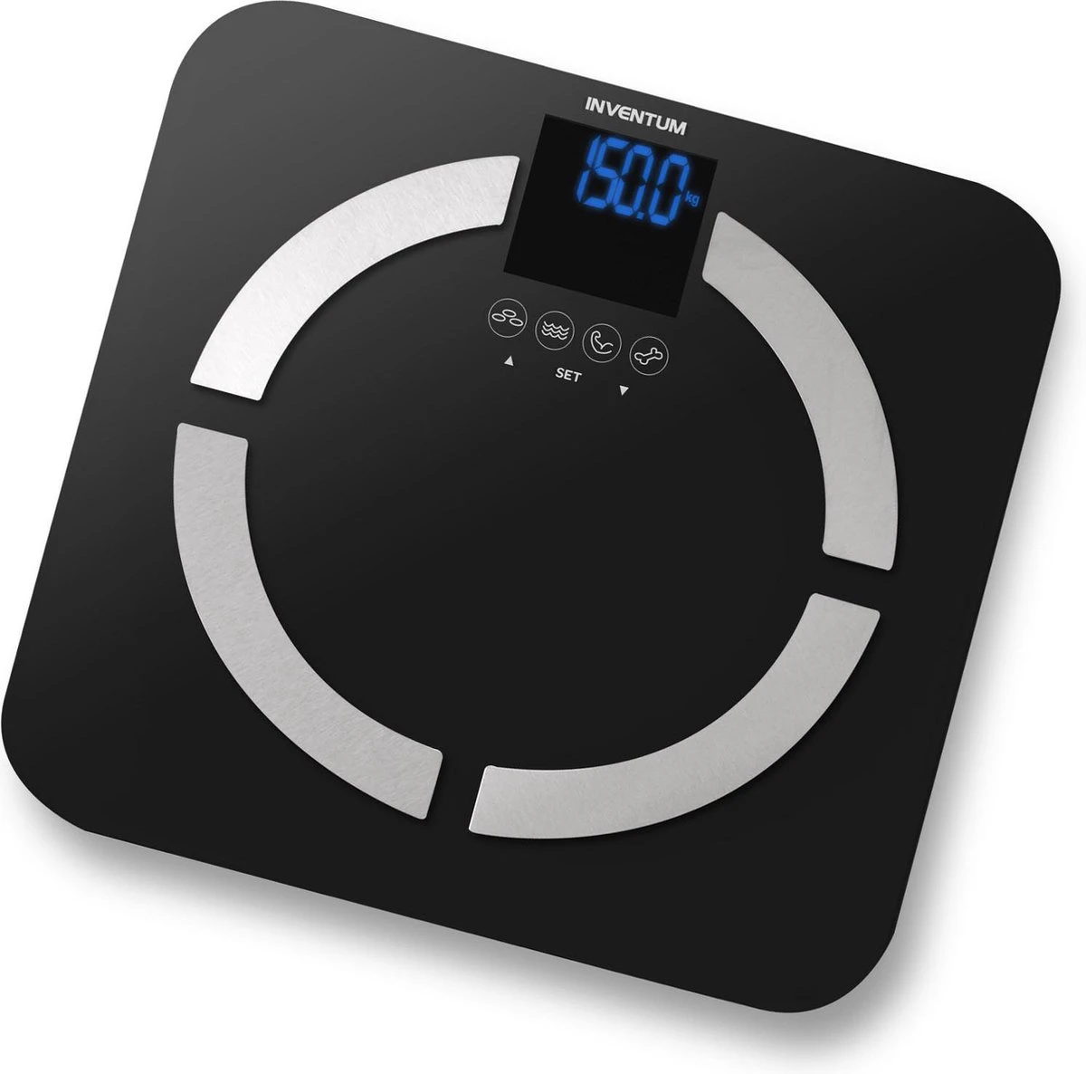 Inventum PW720ZW - Personenweegschaal - 8 Gebruikers - Tot 150 Kg - Zwart/RVS 3 Inventum PW720ZW - Personenweegschaal - 8 Gebruikers - Tot 150 Kg - Zwart/RVS