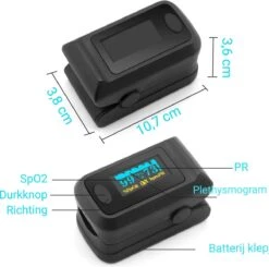 Ecomtrends® Bloeddrukmeter - Saturatiemeter - Zuurstofmeter Met Draagkoort - Zwart -Winkel Voor Thuisgezondheidsmeetapparatuur 1200x1188 3