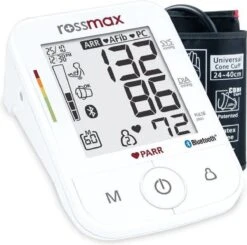 Rossmax X5 BT - Bloeddrukmeter Bovenarm Hartstichting - Klinisch Gevalideerd - Hartslagmeter - Bluetooth - Smartphone App - Onregelmatige Hartslag - AFib En PC Detectie - Geheugen - Gemiddelde Ochtend En Avond - 2 Gebruikers En Gastmodus -Winkel Voor Thuisgezondheidsmeetapparatuur 1200x1191 4
