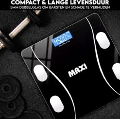 Maxi Smart Weegschaal - Inclusief APP - BMI - VETPERCENTAGE - SPIERMASSA - Sporters Oplossing -Winkel Voor Thuisgezondheidsmeetapparatuur 1200x1192