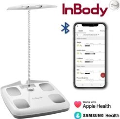 InBody Dial H20B - Smart Weegschaal Met Vet/spier Meting - Lichaamsanalyse - Bluetooth & App (Soft White)