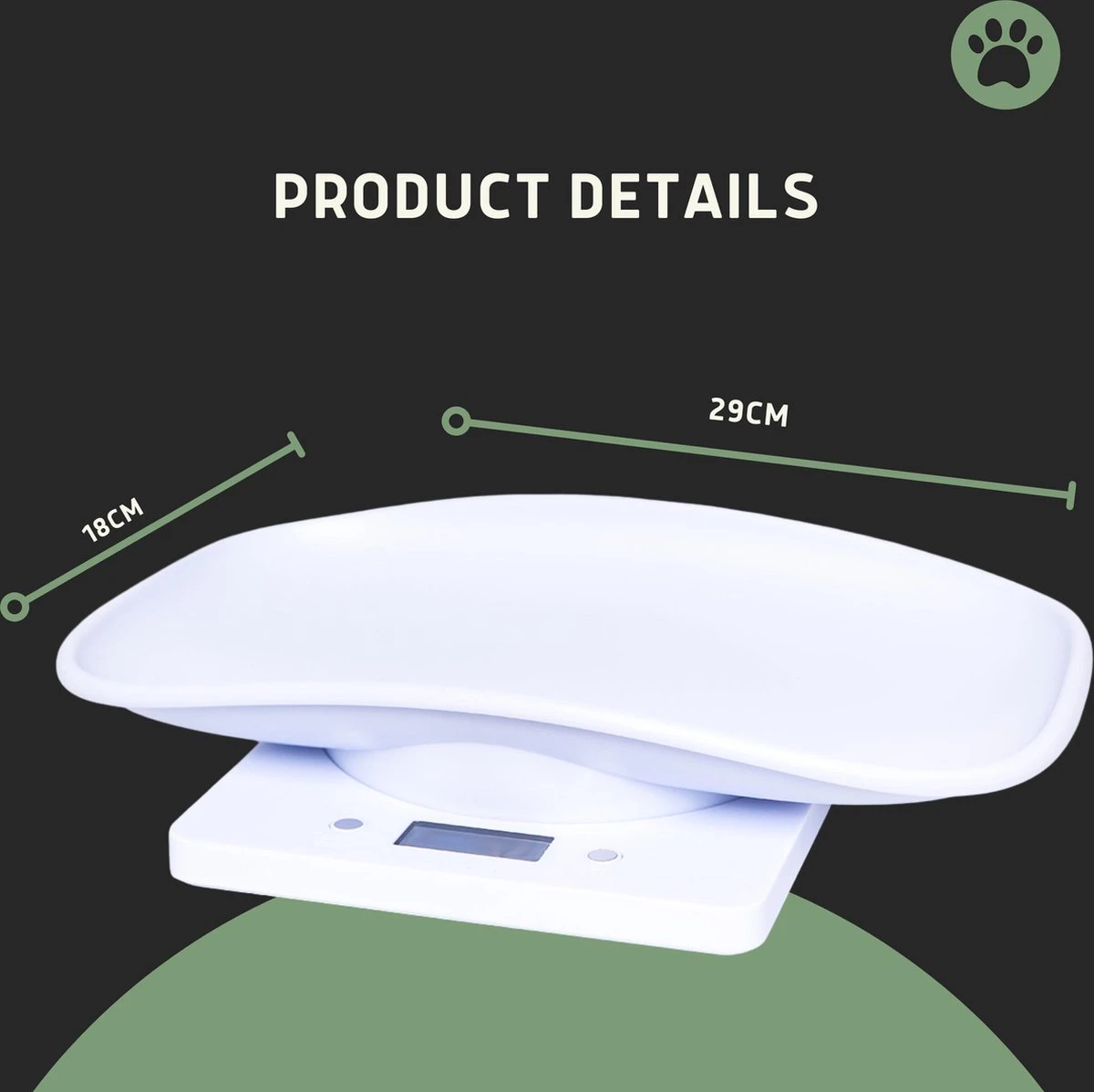 Dierenweegschaal - Dierenweegschaal Voor Kleine Dieren - Weegschaal - Weegschalen - Tot 10KG - Puppy - Kitten - Keukenweegschaal - Digitale Weegschaal - Precisie Weegschaal - Wit 9 Dierenweegschaal - Dierenweegschaal Voor Kleine Dieren - Weegschaal - Weegschalen - Tot 10KG - Puppy - Kitten - Keukenweegschaal - Digitale Weegschaal - Precisie Weegschaal - Wit - Afbeelding 7