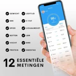 Achaté Slimme Weegschaal Met App - 12 Lichaamsanalyses - Smart Personenweegschaal - 8 Gebruikers - Incl Batterij - Wit -Winkel Voor Thuisgezondheidsmeetapparatuur 1200x1198 1