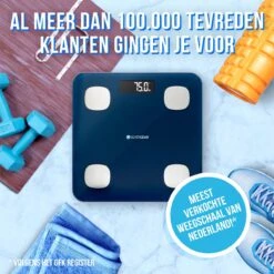 Silvergear® Bluetooth Personenweegschaal - Met Zeer Volledige Lichaamsanalyse Met Vetpercentage – Inclusief Analyse App – Midnight Blue -Winkel Voor Thuisgezondheidsmeetapparatuur 1200x1198 16