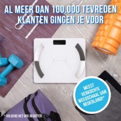 Silvergear Bluetooth Personenweegschaal - Met Zeer Volledige Lichaamsanalyse Met Vetpercentage – Inclusief Analyse App – Wit 18 Silvergear Bluetooth Personenweegschaal - Met Zeer Volledige Lichaamsanalyse Met Vetpercentage – Inclusief Analyse App – Wit -Winkel Voor Thuisgezondheidsmeetapparatuur 1200x1198 26