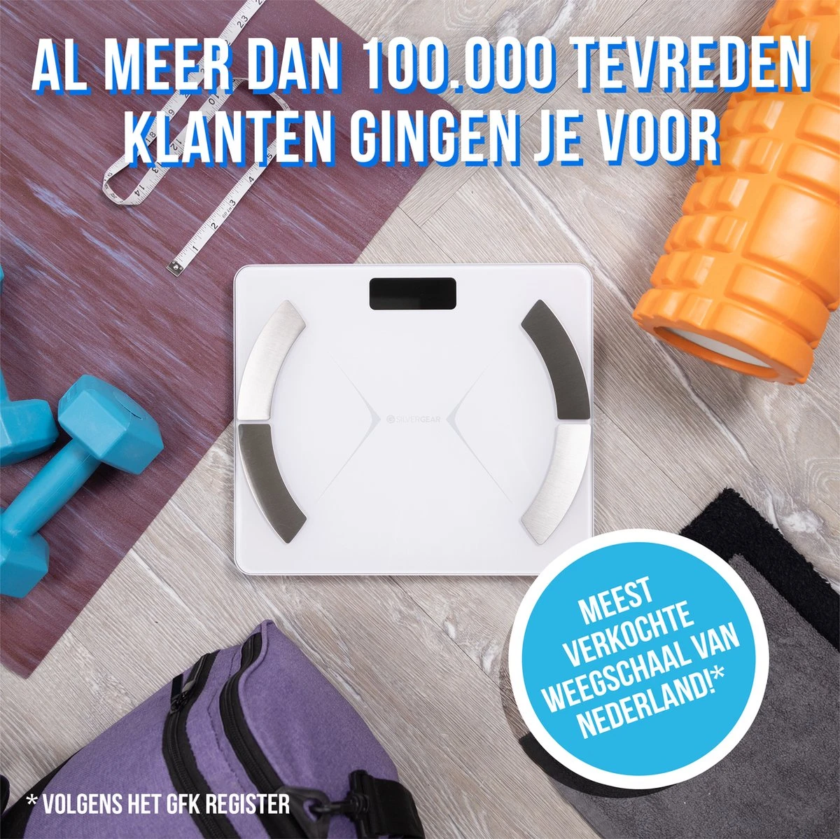 Silvergear Bluetooth Personenweegschaal - Met Zeer Volledige Lichaamsanalyse Met Vetpercentage – Inclusief Analyse App – Wit 5 Silvergear Bluetooth Personenweegschaal - Met Zeer Volledige Lichaamsanalyse Met Vetpercentage – Inclusief Analyse App – Wit - Afbeelding 3