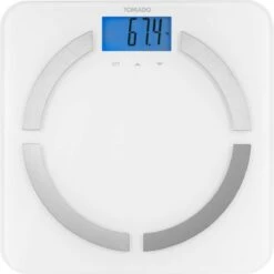Tomado TBS0401W - Personenweegschaal - Lichaamsanalyse - Geheugen Tot 10 Personen - Weegt Tot 180 KG - Wit 9 Tomado TBS0401W - Personenweegschaal - Lichaamsanalyse - Geheugen Tot 10 Personen - Weegt Tot 180 KG - Wit -Winkel Voor Thuisgezondheidsmeetapparatuur 1200x1198 32