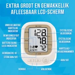 Silvergear® Digitale Bloeddrukmeter Met Spraak – Geschikt Voor Bovenarm – Blood Pressure Monitor - Inclusief Hartslagmeter -Winkel Voor Thuisgezondheidsmeetapparatuur 1200x1198 39