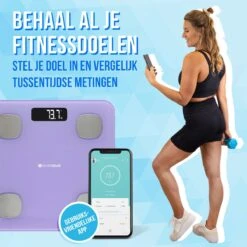 Silvergear® Bluetooth Personenweegschaal - Met Zeer Volledige Lichaamsanalyse Met Vetpercentage – Inclusief Analyse App – Lavendel Paars 18 Silvergear® Bluetooth Personenweegschaal - Met Zeer Volledige Lichaamsanalyse Met Vetpercentage – Inclusief Analyse App – Lavendel Paars -Winkel Voor Thuisgezondheidsmeetapparatuur 1200x1198 5