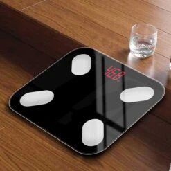 Slimme Personen Weegschaal - Digitale Personenweegschaal -Slimme Weegschaal Met Lichaamsanalyse - Bluetooth Personenweegschaal - APP - Vetpercentage - Spier Massa - Vocht Gehalte - BMI - Zwart -Winkel Voor Thuisgezondheidsmeetapparatuur 1200x1200 127