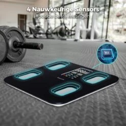 LifeGoods Personenweegschaal - Lichaamsanalyse & Vetpercentage - Digitaal - 15 Metingen - Zwart -Winkel Voor Thuisgezondheidsmeetapparatuur 1200x1200 148