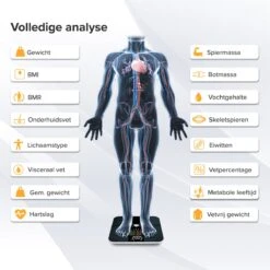 Robi S9 Personenweegschaal Met Lichaamsanalyse - Zwart -Winkel Voor Thuisgezondheidsmeetapparatuur 1200x1200 15