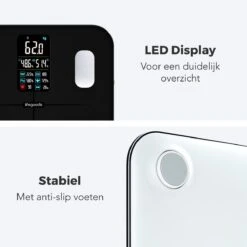 LifeGoods Personenweegschaal - Lichaamsanalyse & Vetpercentage - Digitaal - 15 Metingen - Zwart -Winkel Voor Thuisgezondheidsmeetapparatuur 1200x1200 152