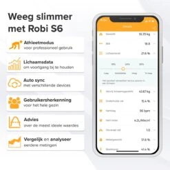 Robi S6 Personenweegschaal Met Lichaamsanalyse -Winkel Voor Thuisgezondheidsmeetapparatuur 1200x1200 172